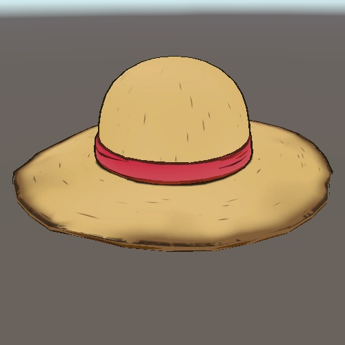 麦わら帽子 | Straw Hat | VRChat Asset + Blend File