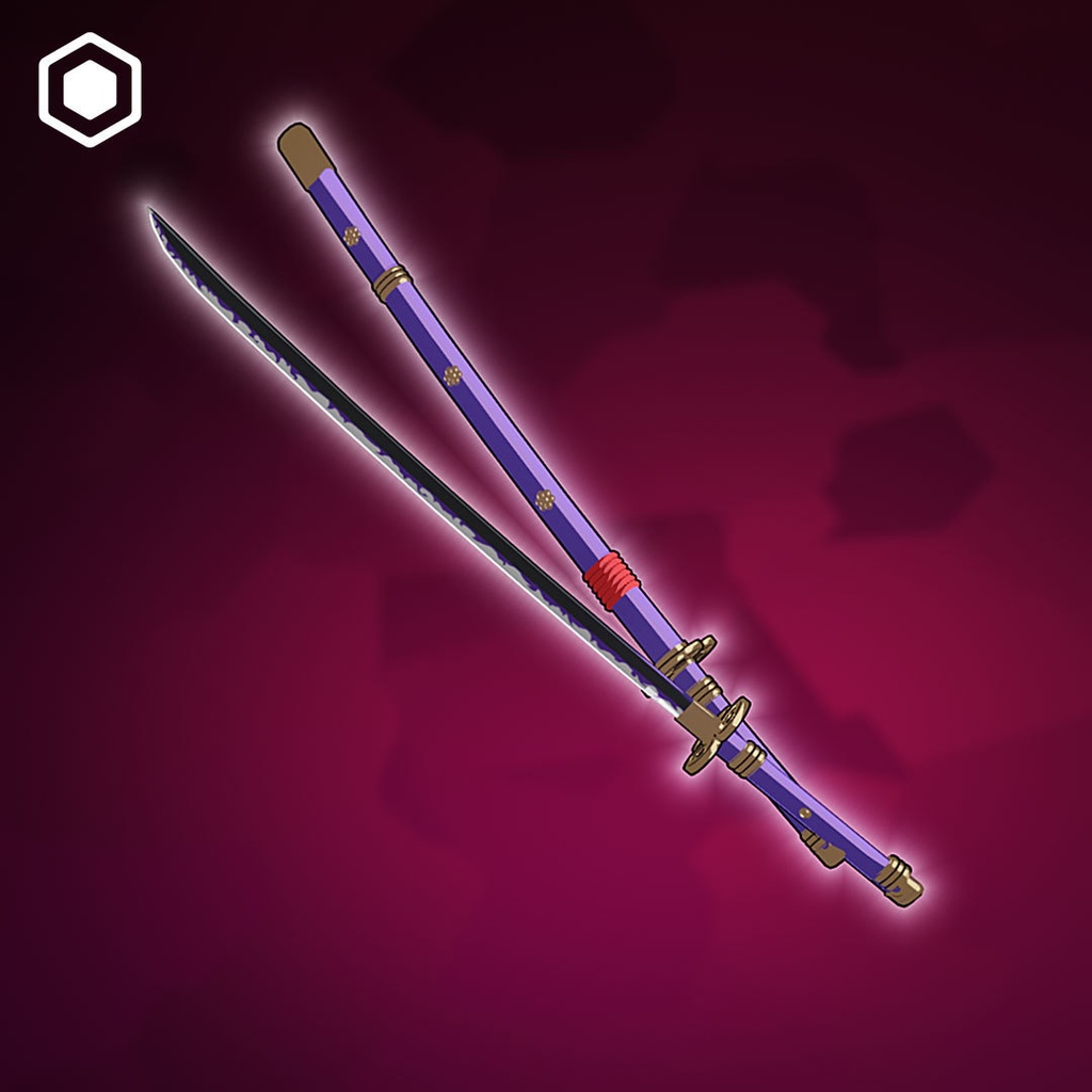 パープル・カタナ | Purple Katana | VRChat Asset + Blend File