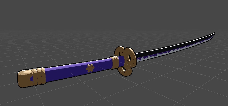 パープル・カタナ | Purple Katana | VRChat Asset + Blend File