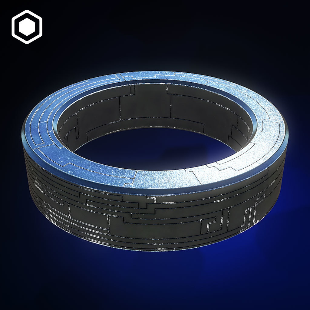 サイファイ・リング・ジュエリー | Sci fi Ring Jewelry | VRChat Asset + Blend File