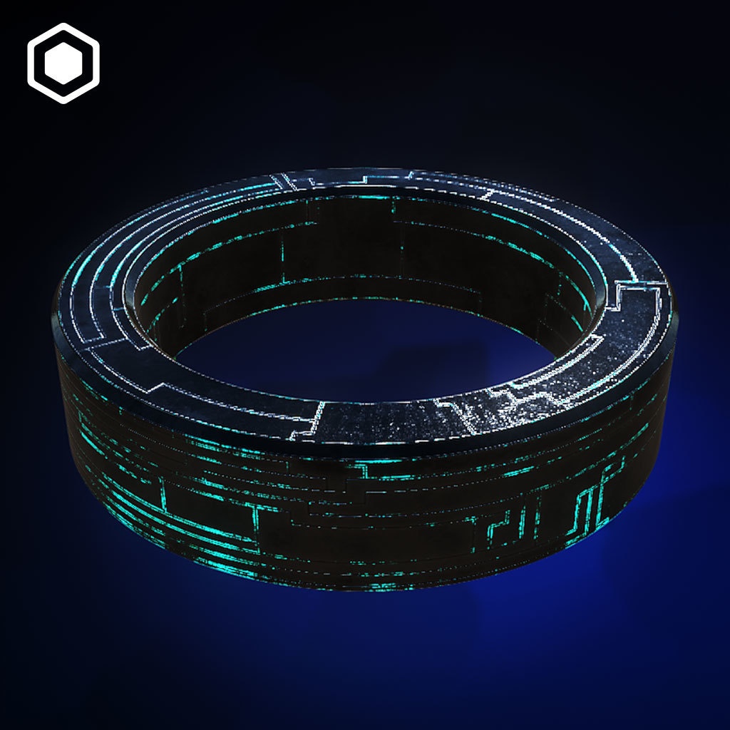 サイファイ・リング・ジュエリー  | Sci fi Ring Jewelry | VRChat Asset + Blend File