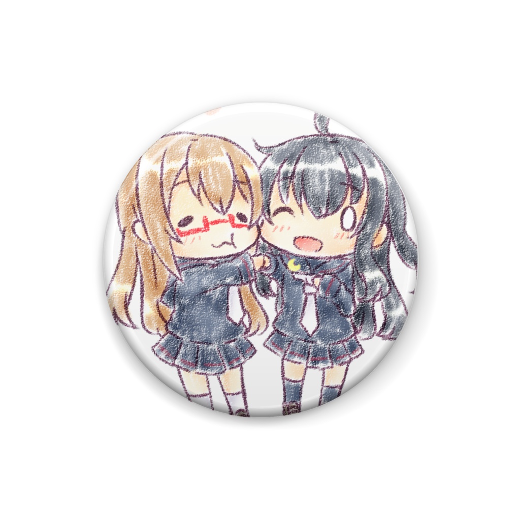 もちみか缶バッチ。