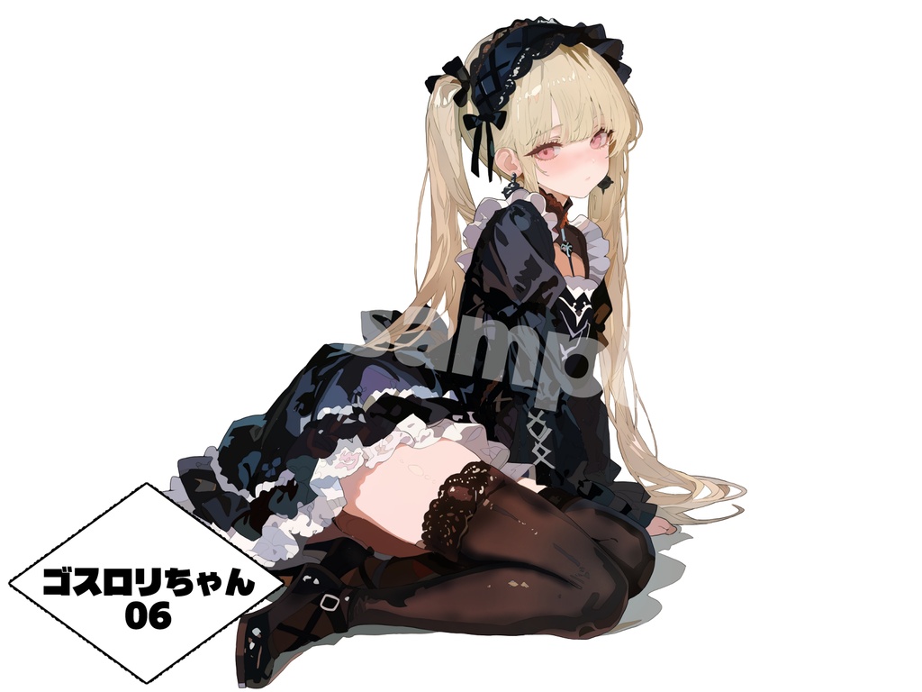 【デジタル塗り絵】ゴシック&ロリータ少女 06 #おわばぬりえ