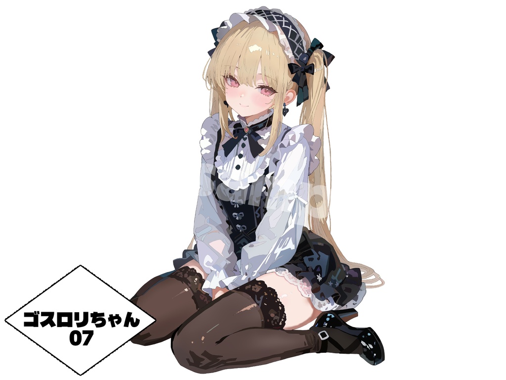 【デジタル塗り絵】ゴシック&ロリータ少女 07 #おわばぬりえ