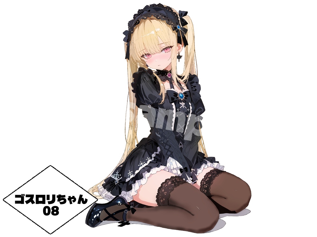 【デジタル塗り絵】ゴシック&ロリータ少女 08 #おわばぬりえ