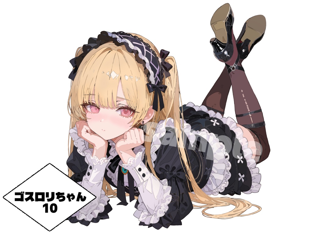 【デジタル塗り絵】ゴシック&ロリータ少女 10 #おわばぬりえ