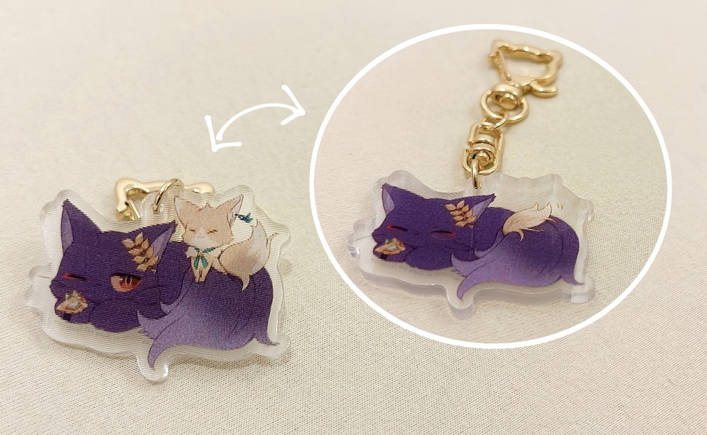 【レイチュリ】絵柄が変わるアクキー