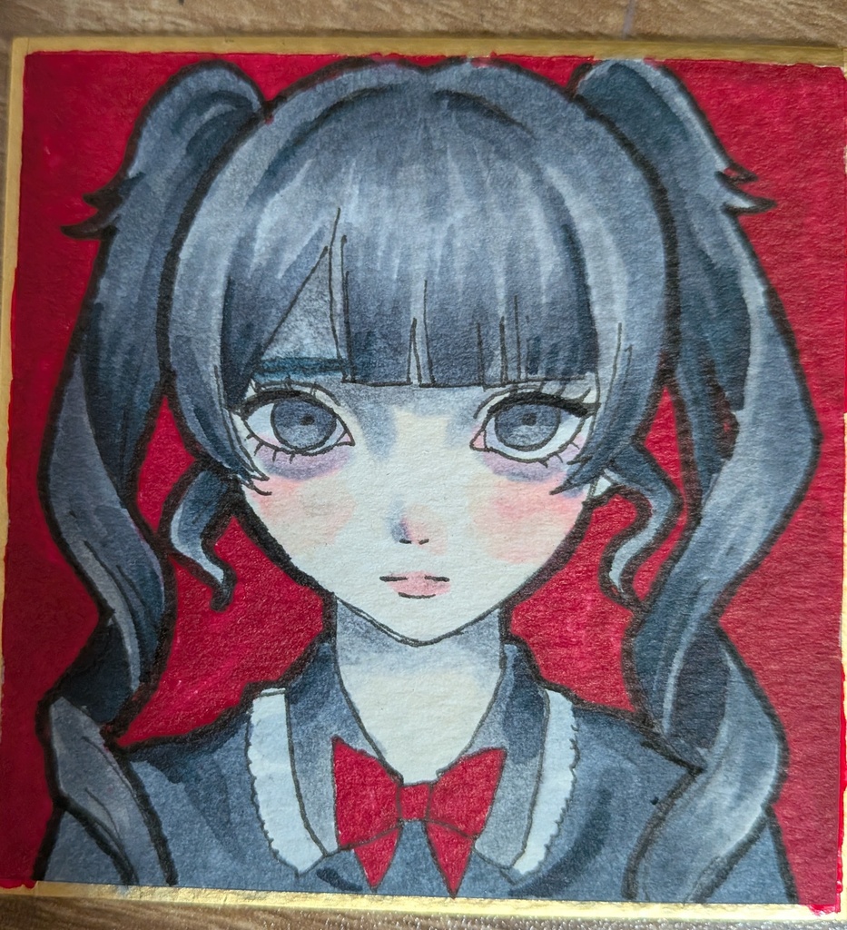 豆色紙　女の子