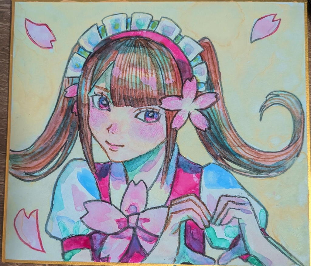 小色紙　女の子