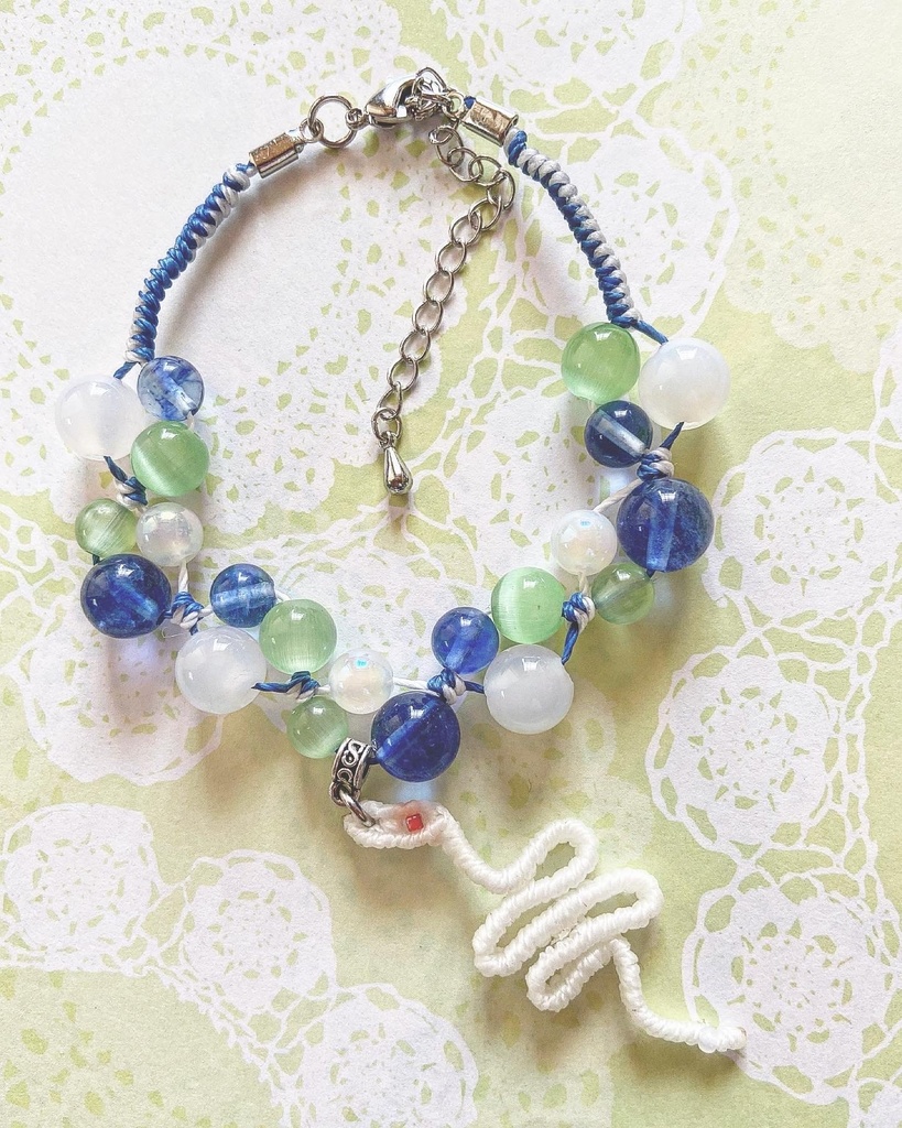 東風谷 早苗モチーフ マクラメブレスレットA