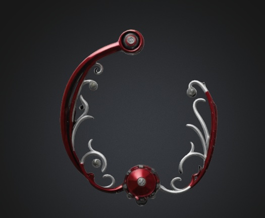 【オリジナル3Dモデル】レッドメタリックアクセサリー