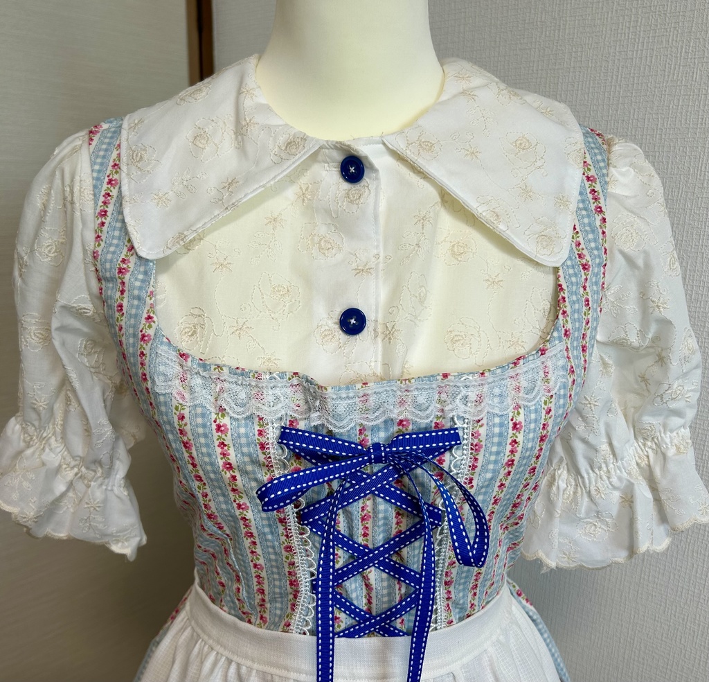 ディアンドル風ロリィタ あお