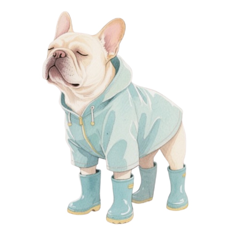 ゆるかわフレブル君 素材5点セット 梅雨ver.Ⅱ