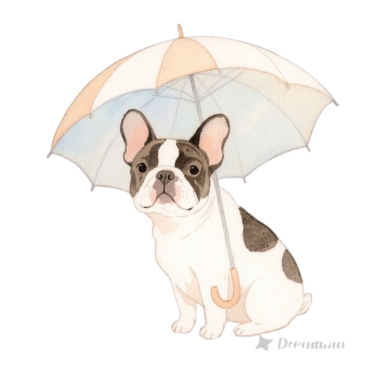 ゆるかわフレブル君 素材5点セット 梅雨ver.Ⅱ