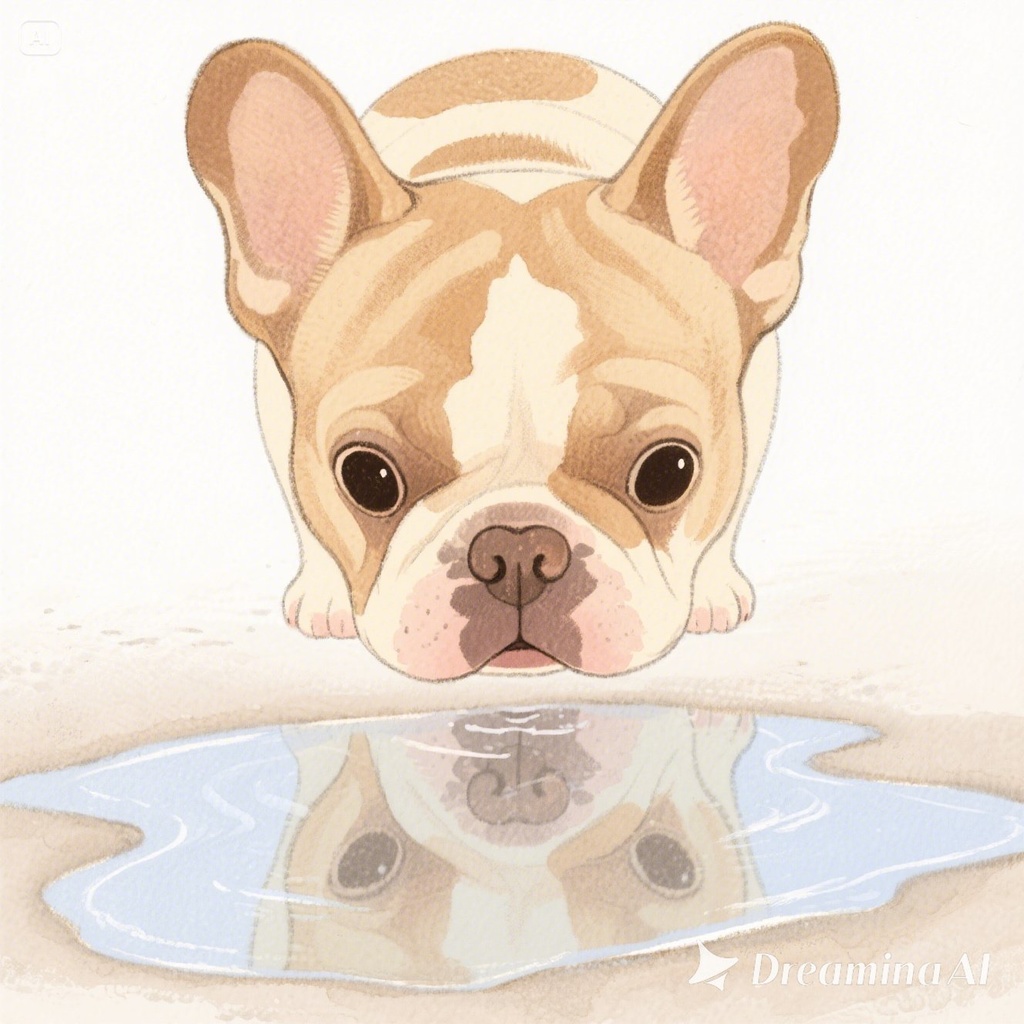 のほほんフレブル君の日常【水彩タッチ/梅雨ver.】お試し2点セット