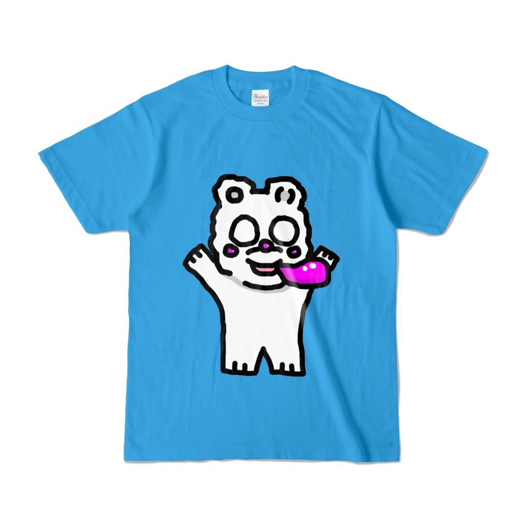 白フマ Tシャツ青色