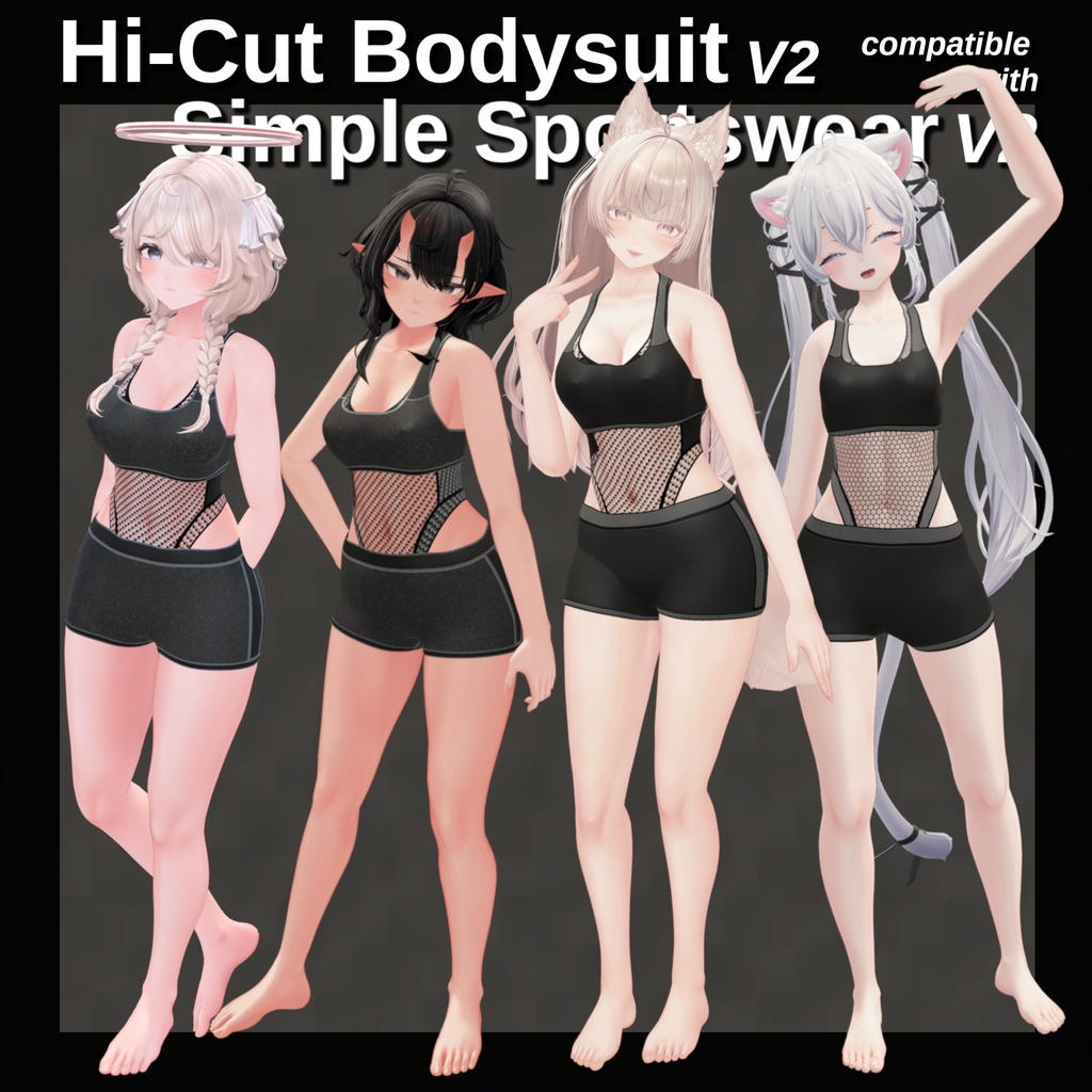 Hi-Cut Bodysuit V2 【14アバター】