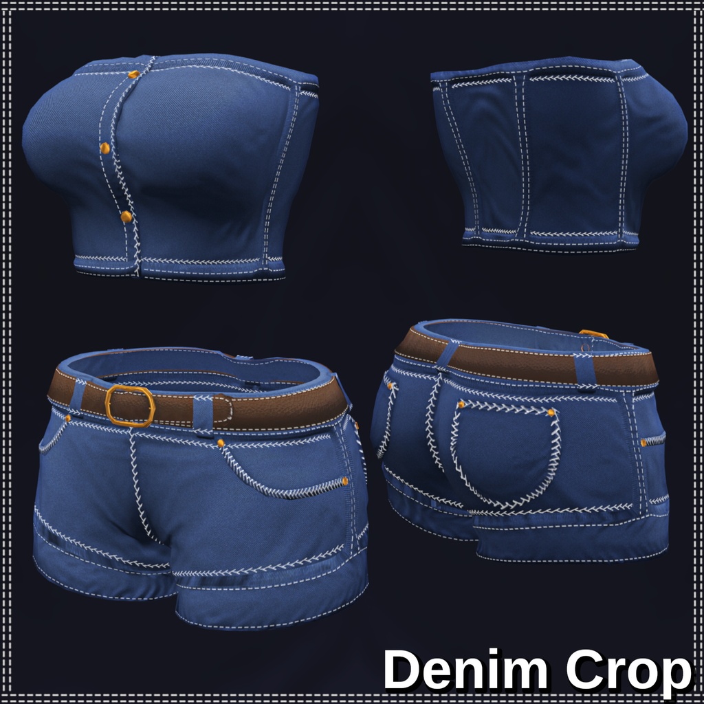 【8アバター】 🎽👖Denim Crop