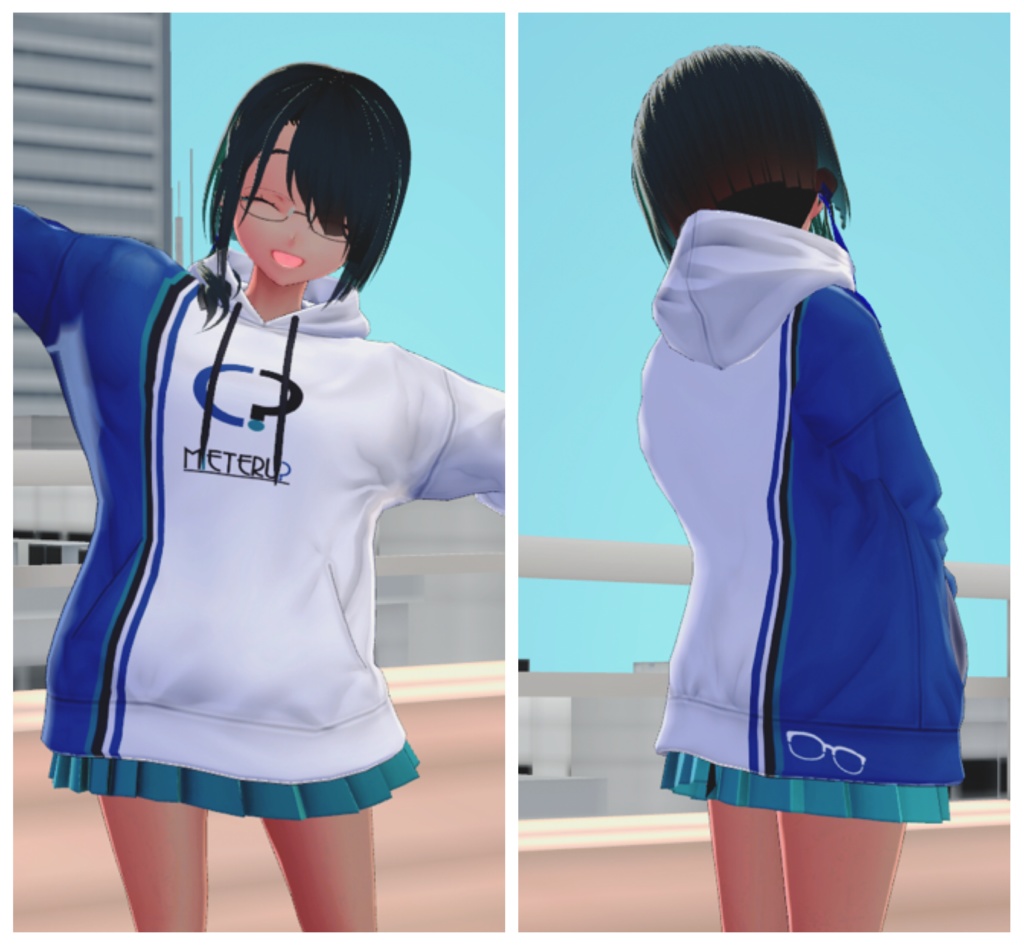 VRoid向け眼鏡パーカー