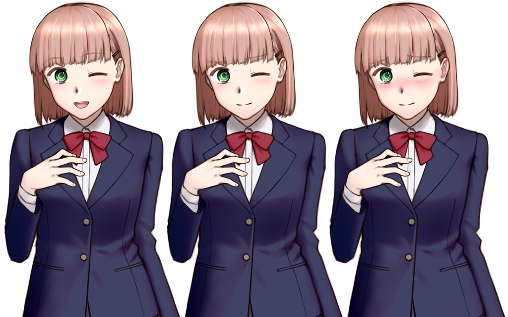 立ち絵素材:ブレザー少女B