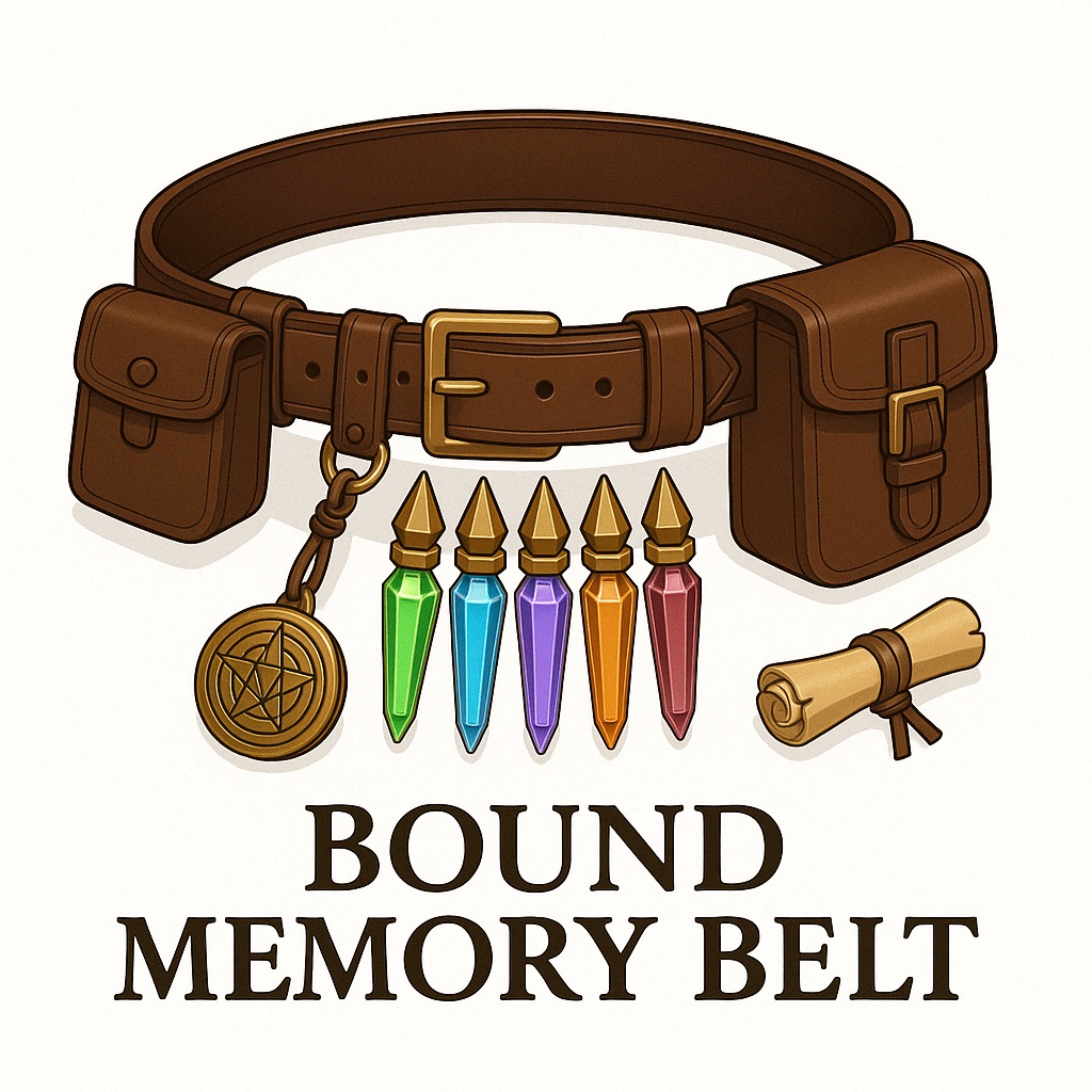 《継封の魔導帯 - Bound Memory Belt》 VRChat想定 魔法ベルトアクセサリー【lilToon】
