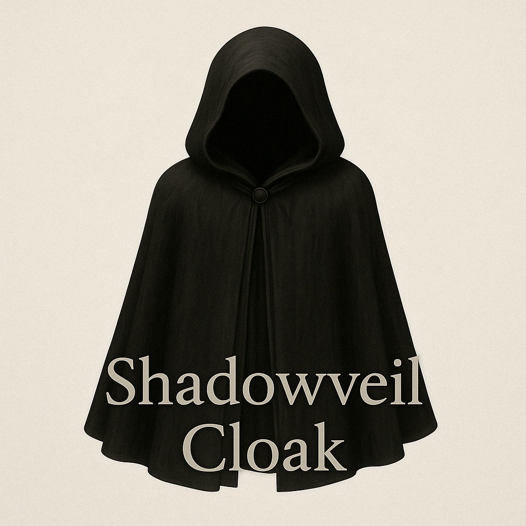 🌑 《Shadowveil Cloak - 幽影の黒衣》|漆黒×VRChat想定3Dマント(lilToon)