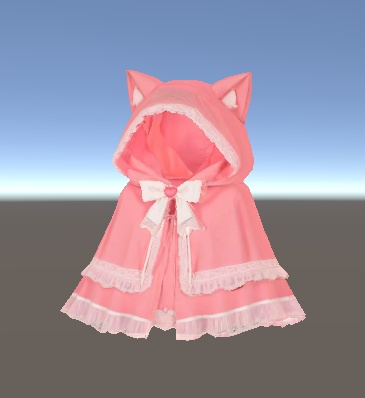 《Nyafrill - ニャフリール》|猫耳×フリル×かわいいVRChat想定3Dマント(lilToon対応)