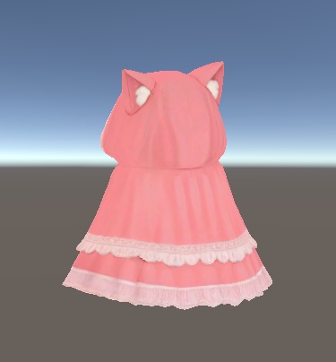 《Nyafrill - ニャフリール》|猫耳×フリル×かわいいVRChat想定3Dマント(lilToon対応)