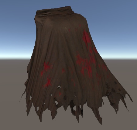 【VRChat想定3Dモデル】Bloodbound Shroud - 血契の遺衣|血の契約を背負う黒マント(lilToon対応)