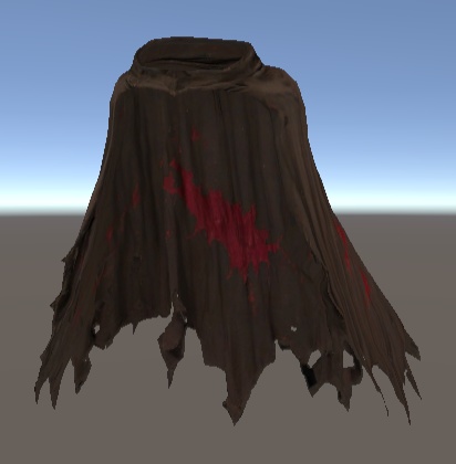 【VRChat想定3Dモデル】Bloodbound Shroud - 血契の遺衣|血の契約を背負う黒マント(lilToon対応)