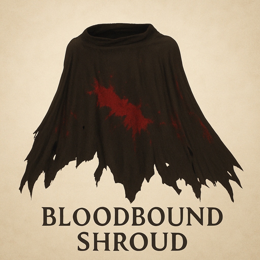 【VRChat想定３Dモデル】Bloodbound Shroud - 血契の遺衣｜血の契約を背負う黒マント（lilToon対応）