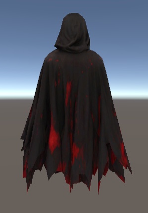 【VRChat想定】Crimson Oath Cloak - 紅誓のマント|血の契りに染まる漆黒フード(lilToon対応)