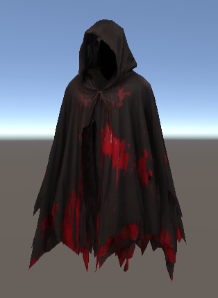【VRChat想定】Crimson Oath Cloak - 紅誓のマント|血の契りに染まる漆黒フード(lilToon対応)