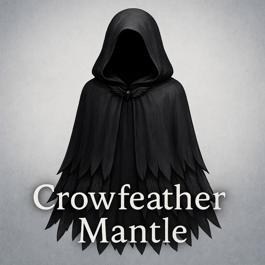 【VRChat想定3Dマント】Crowfeather Mantle - 烏羽の外套|死と沈黙を纏う烏羽マント(lilToon対応)