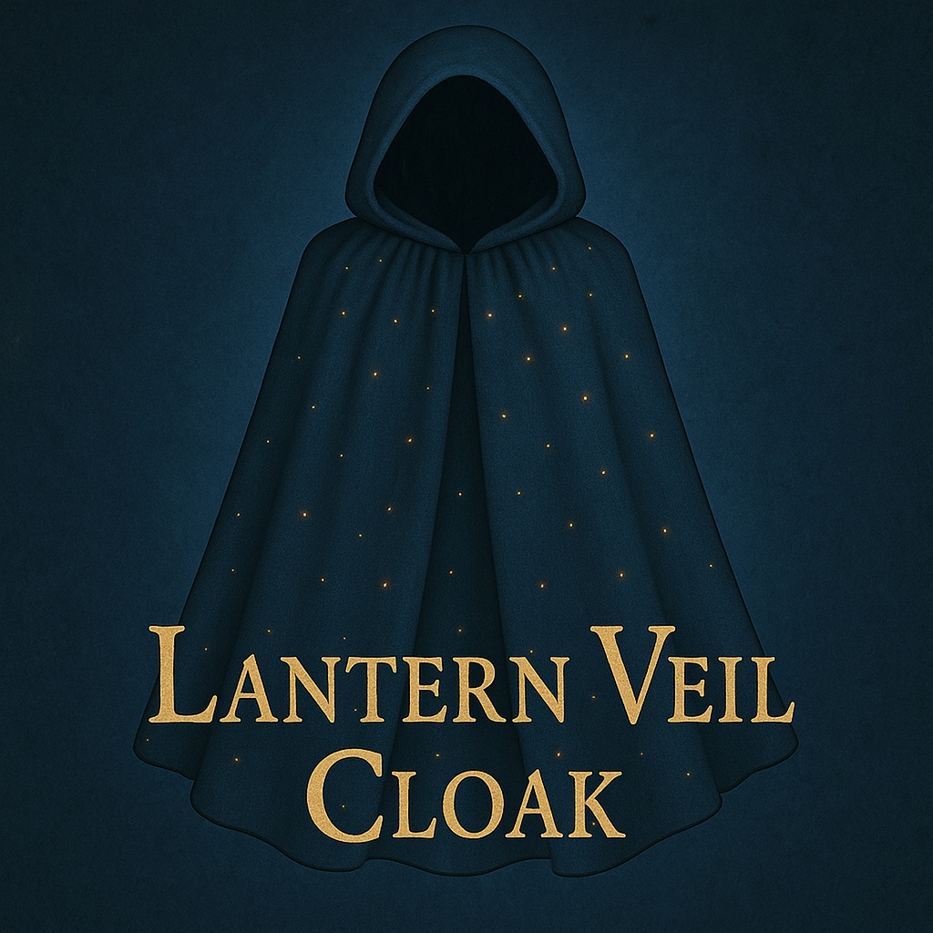 【VRChat向け3Dマント】Lantern Veil Cloak - 灯籠のヴェールマント【lilToon】