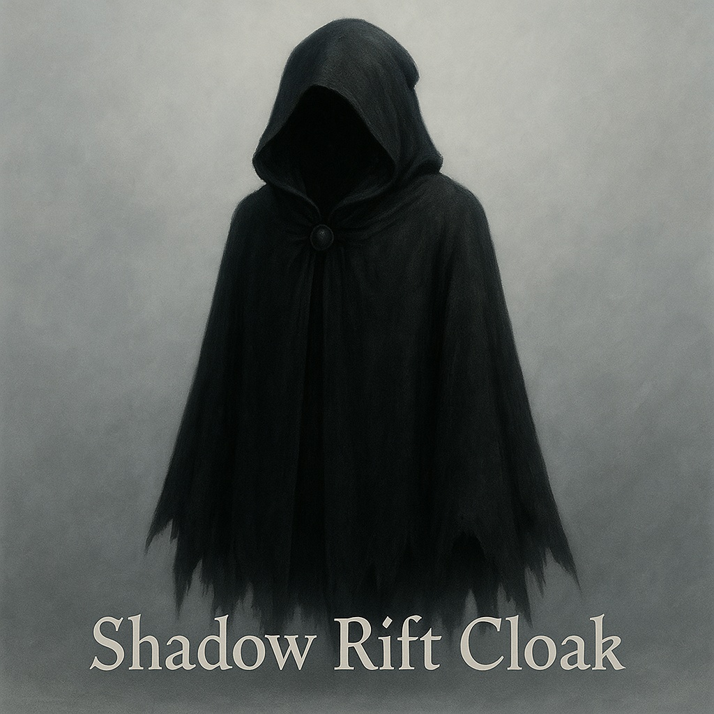 影裂の静衣 - Shadow Rift Cloak【VRChat想定3Dモデル/退廃×黒フード×lilToon】