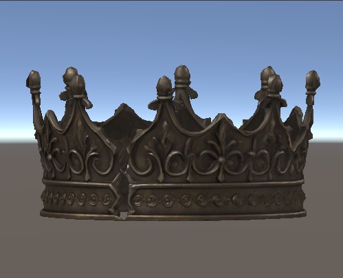 黒耀の断冠 - Crown of the Severed Reign【VRChat想定3Dモデル/ダークファンタジー王冠/lilToon】