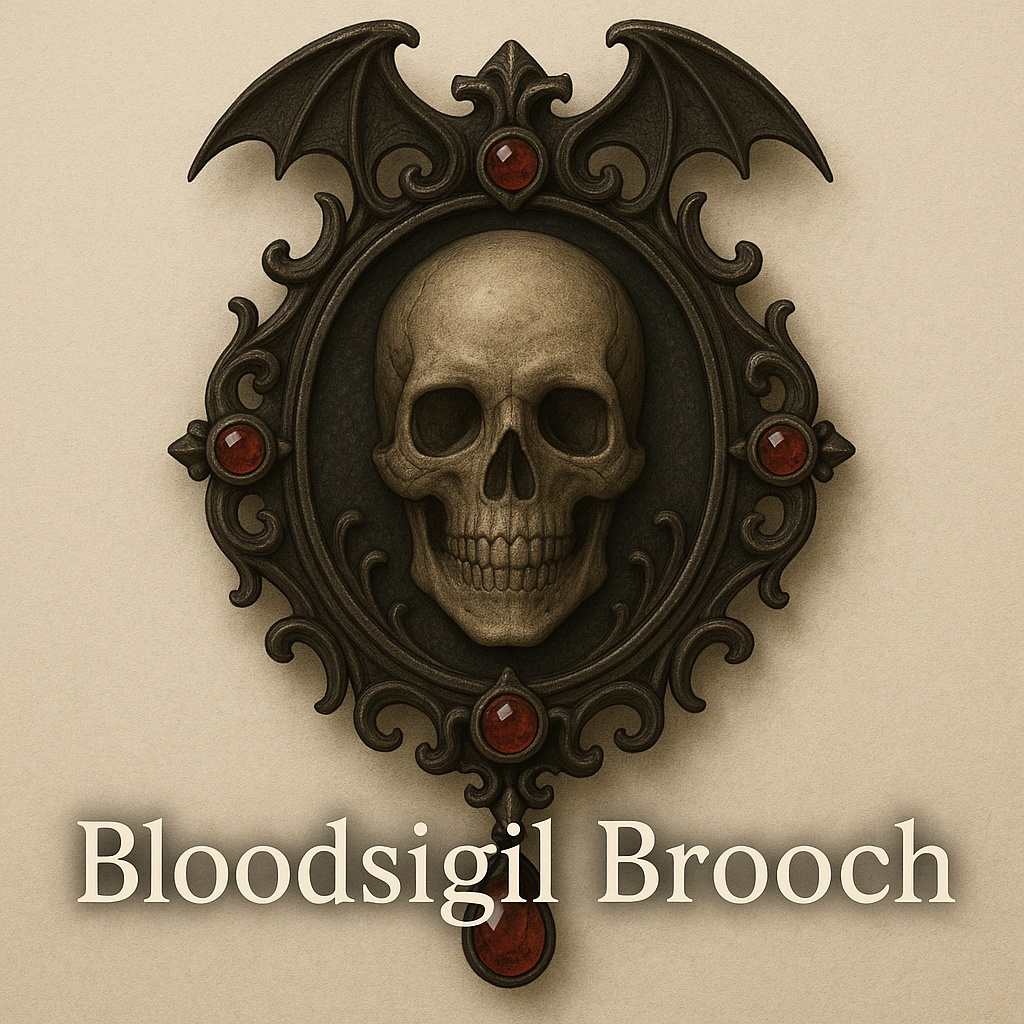 🕯️《Bloodsigil Brooch - 血紅の刻印ブローチ》 VRChat想定3Dモデル/ダークファンタジー/lilToon
