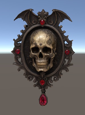 🕯️《Bloodsigil Brooch - 血紅の刻印ブローチ》 VRChat想定3Dモデル/ダークファンタジー/lilToon