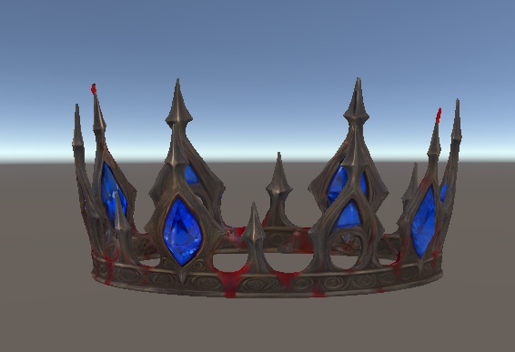 Crimsoned Heirloom - 血濡れの遺冠【VRChat想定/3Dモデル/ティアラ・lilToon対応】