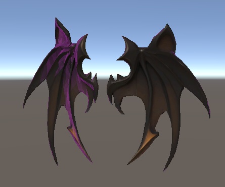 【VRChat/MA対応】闇堕ち猫耳ウィング《にゃるるの堕翼》