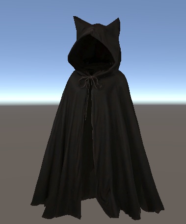 《黒猫の影衣 - Cloak of Shadowcat》【VRChat想定3Dモデル】猫耳フード×ダークファンタジー