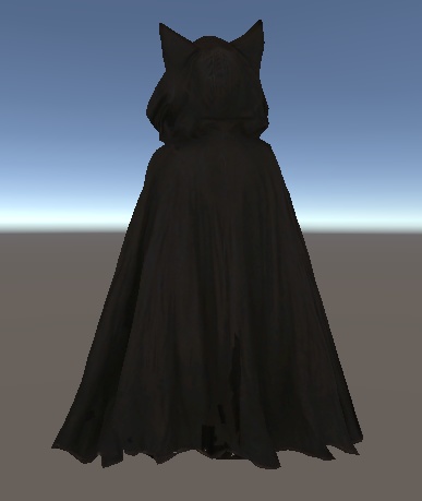 《黒猫の影衣 - Cloak of Shadowcat》【VRChat想定3Dモデル】猫耳フード×ダークファンタジー