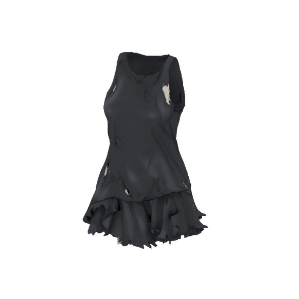 【VRChat/MA対応】 廃れた幽衣 - Tattered Ghost Dress -