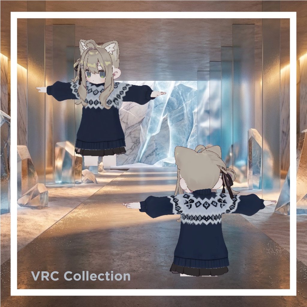 VRC Collection: Loose Fit Winter Knit ~幾何学ノルディックと萌え袖の冬セーター~