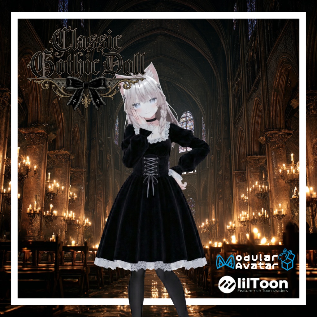 Classic Gothic Doll - あなたをドールにする漆黒のドレス【ゴシック/ワンピース】