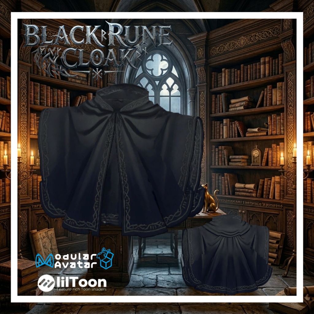 Black Rune Cloak / 黒鉄の刻印クローク