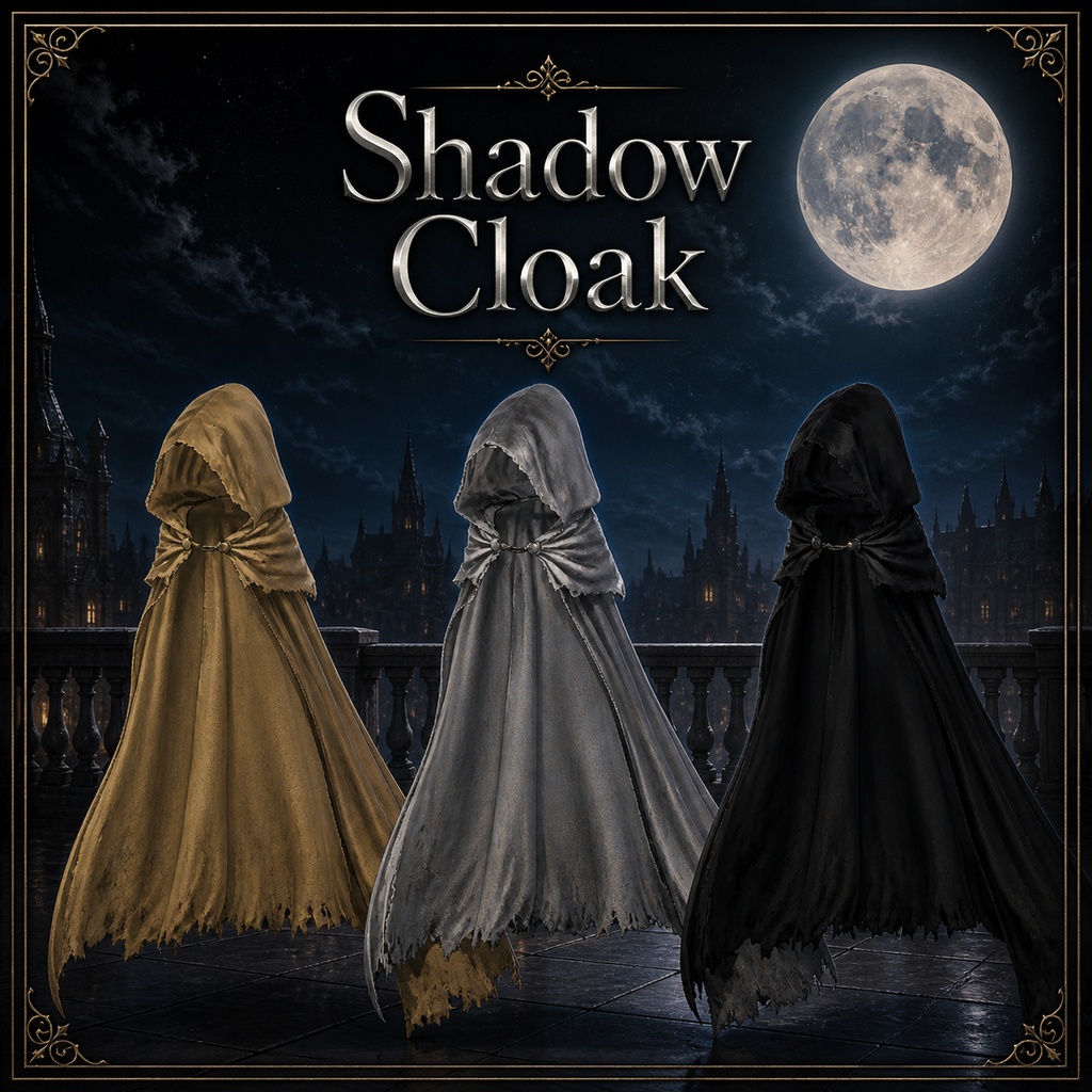 【複数アバター対応/3色展開】Shadow Cloak|影のクローク