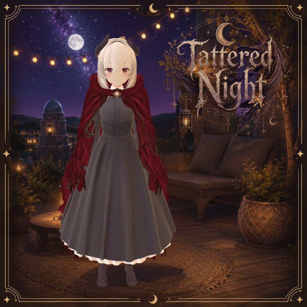 【複数アバター対応/4色展開】Tattered Cloak|ほころびマント