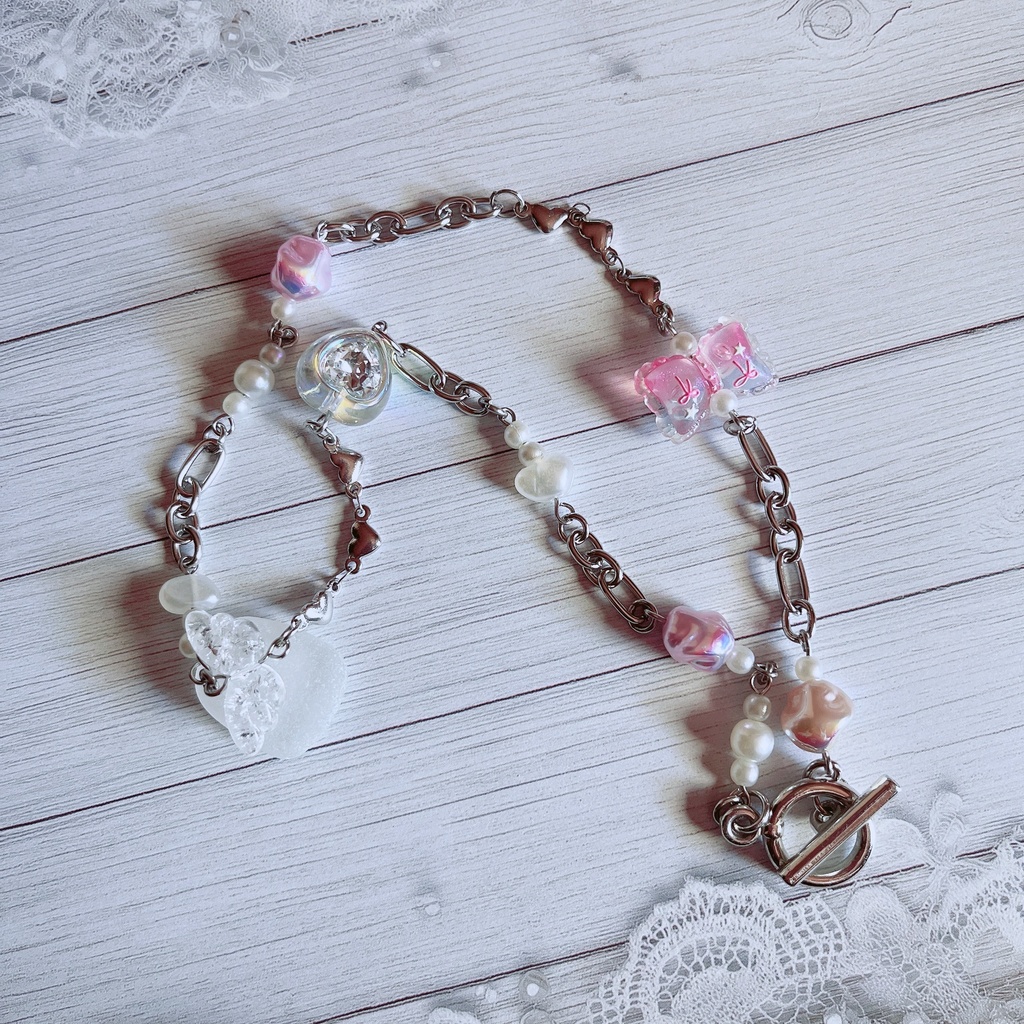 ✧*。マンテルビーズネックレス✧*。 フェミニン×ロック2